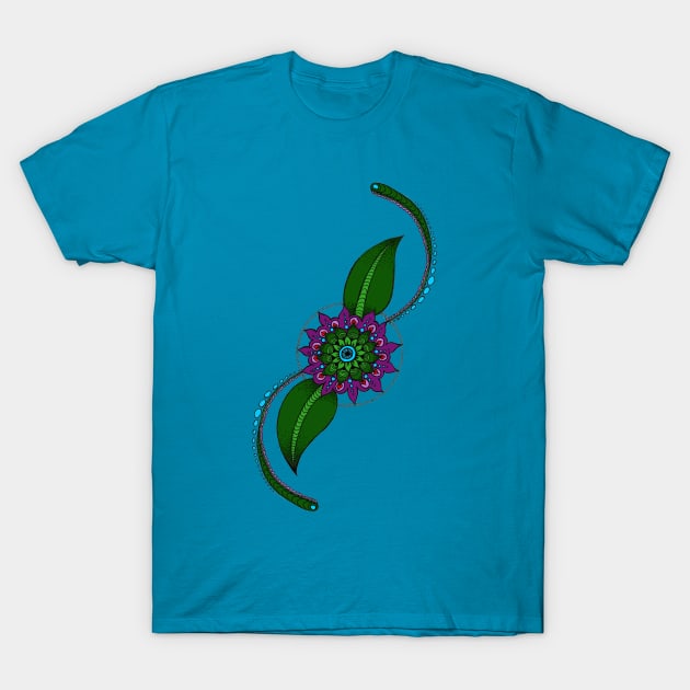 Floral Mandala T-Shirt by dankdesigns